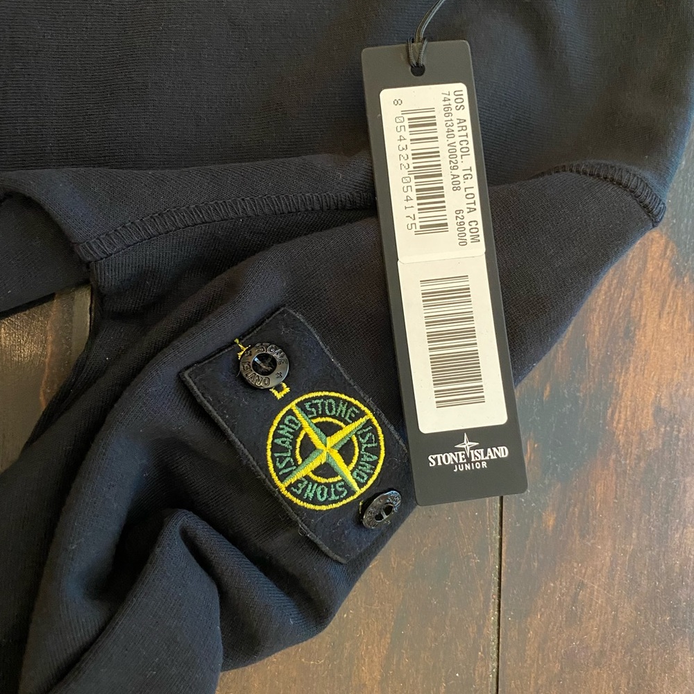 Stone Island Black Crewneck Sweatshirt with Patch - Picture 2 of 13